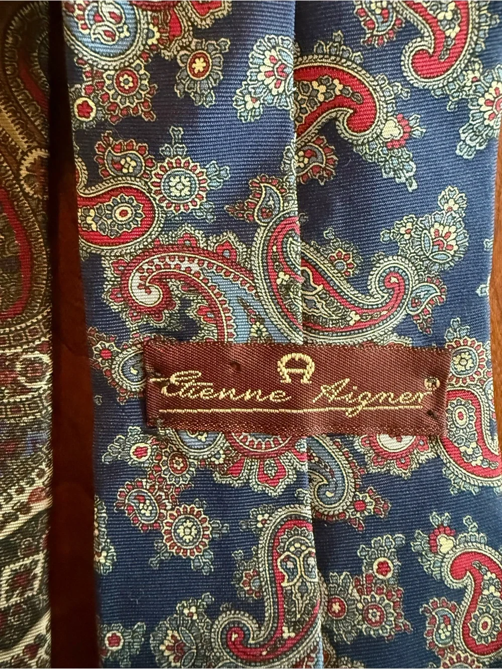 Etienne AINGER Paisley Silk Tie Duo in Red and Blue